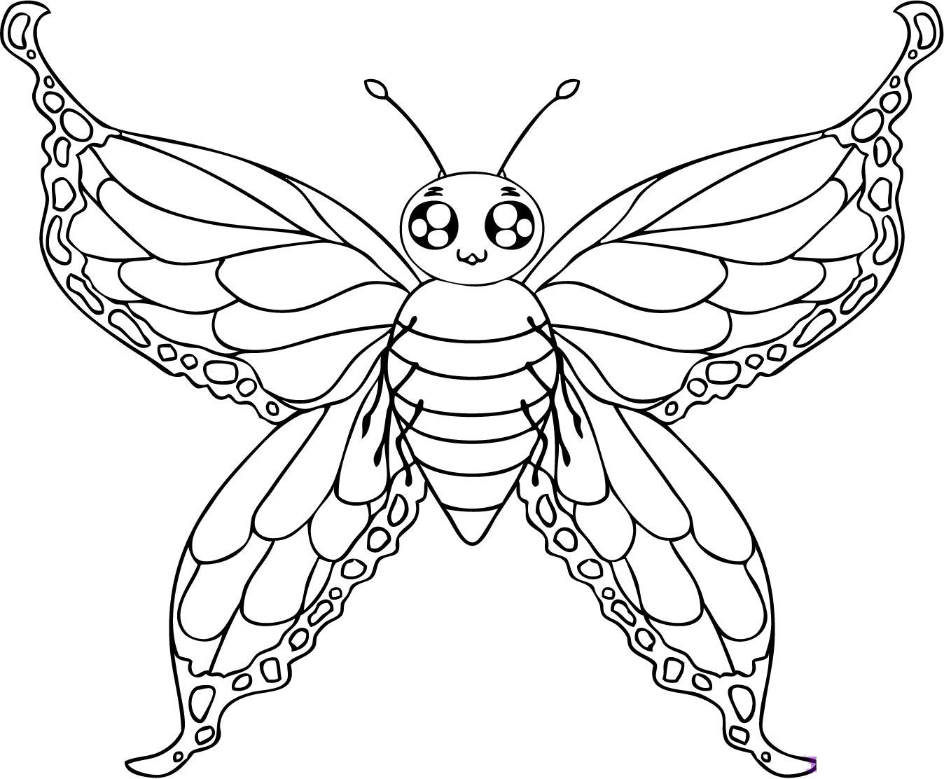 Spotlight Cartoon Butterfly Coloring Pages Fre 1348x1112 Spotlight Cartoon Butterfly Coloring Pages Fre