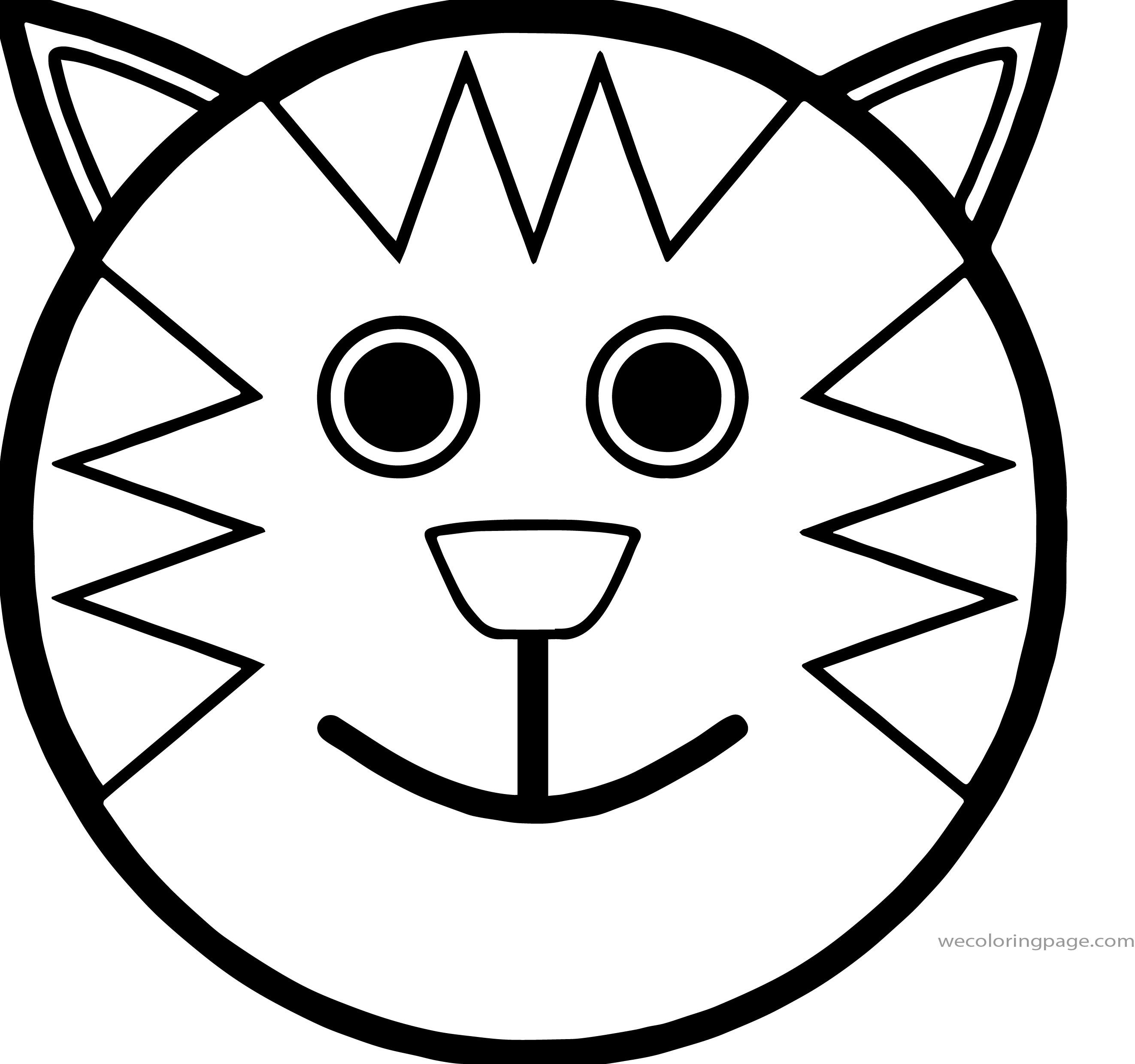 2645x2479 Best Cartoon Smiley Face Cat Coloring Page Wecoloringpage Pic