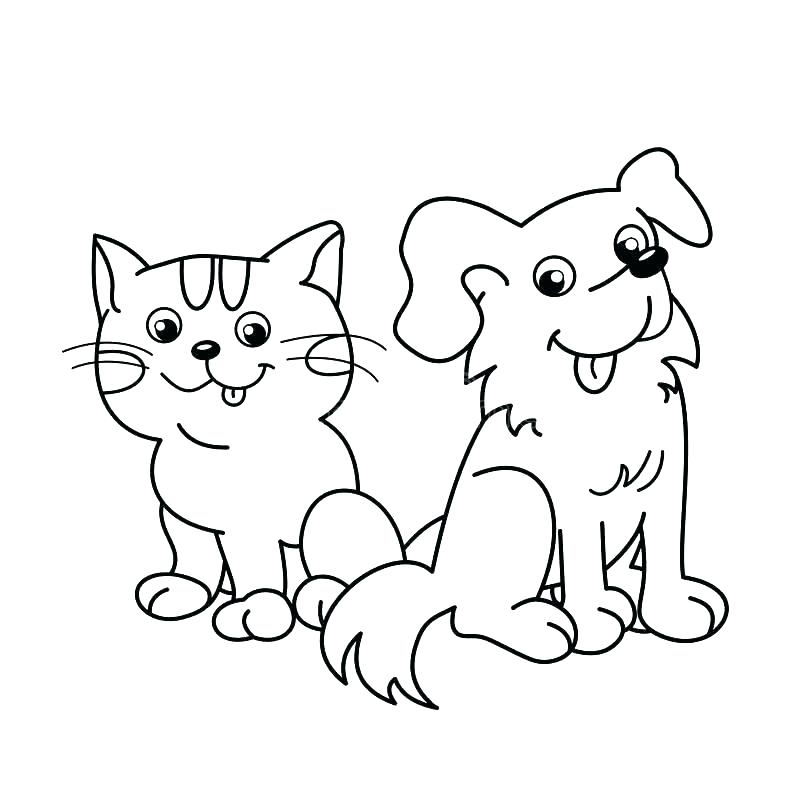 800x800 Cat And Dog Coloring Pages Dogs And Cats Coloring Pages Cartoon