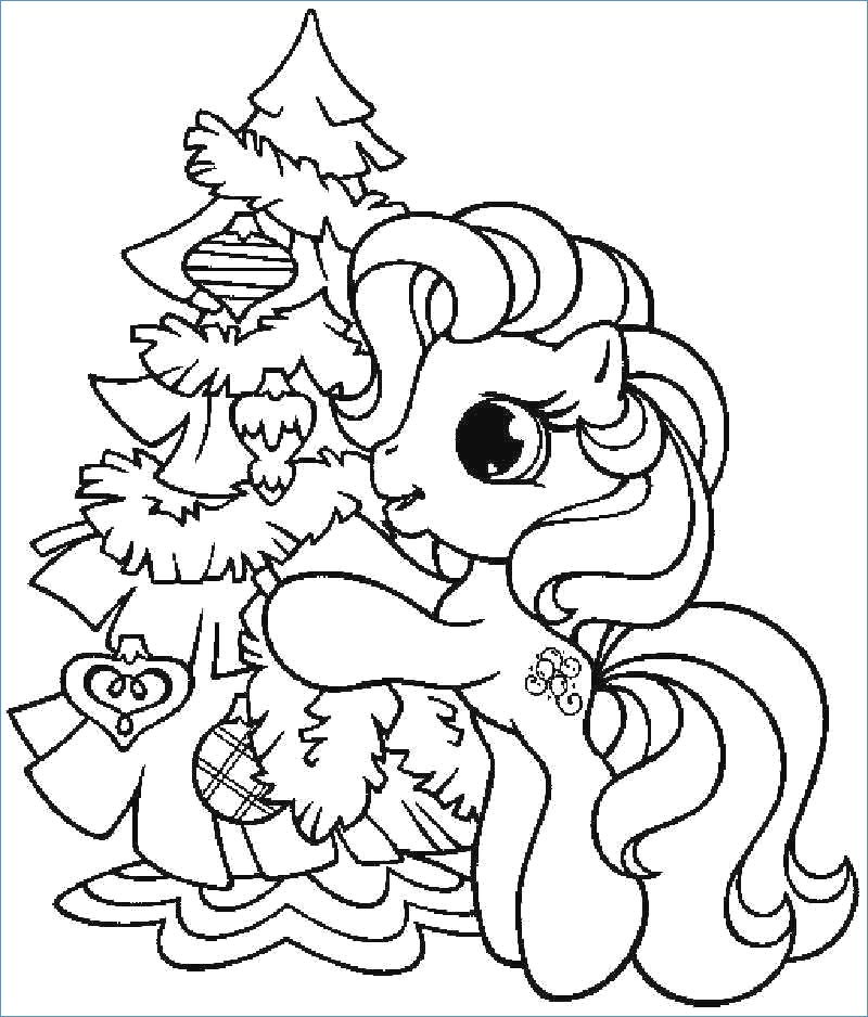800x938 Cartoon Christmas Tree Coloring Pages