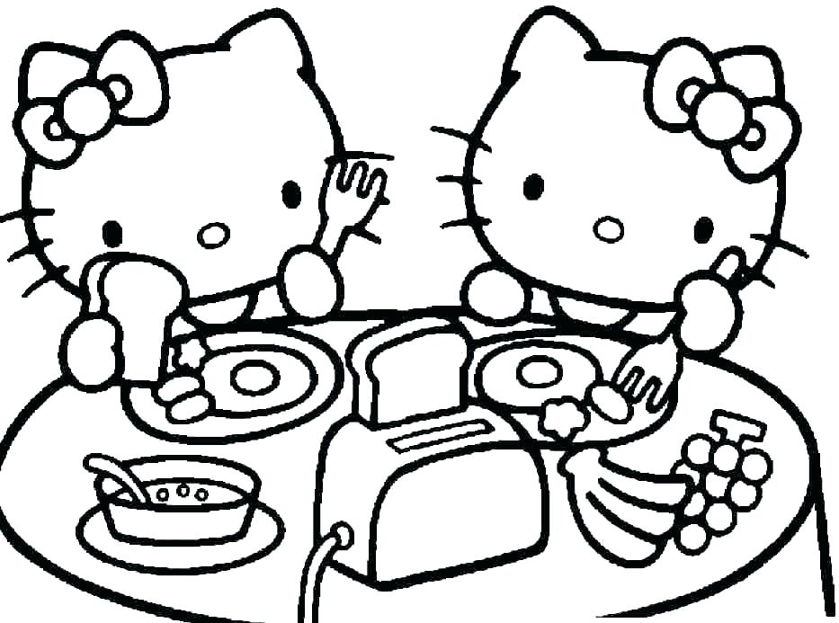 933x693 Cartoon Cat Coloring Pages