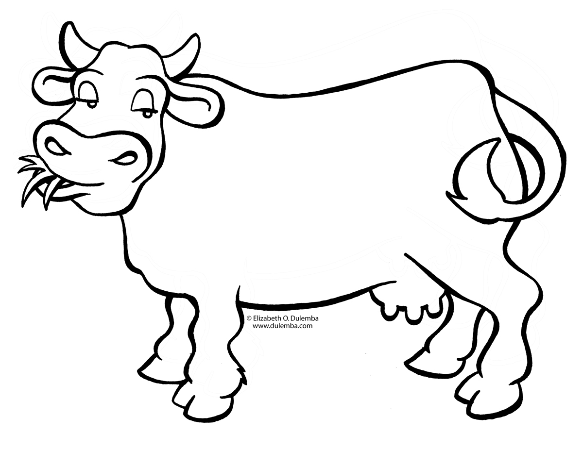 Cartoon Cow Coloring Pages
