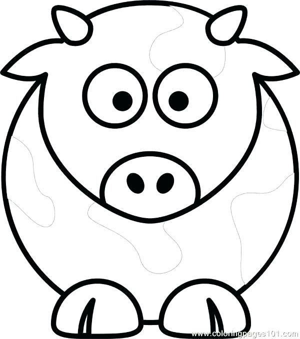 600x679 Coloring Page Cow Cartoon Of Smiling Cow Colouring Page Coloring