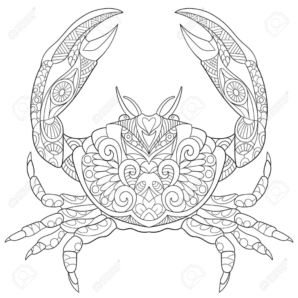 1024x1024 The Most Top Coloring Page Crab