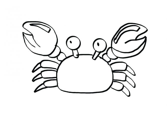 667x500 Coloring Page ~ Hermit Crab Coloring Page Black And White Cartoon