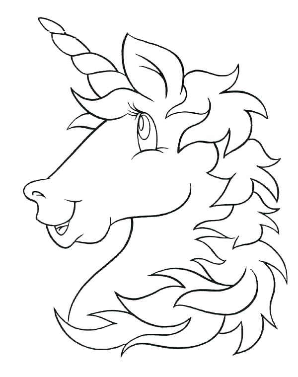 600x759 Head Coloring Page Head Coloring Page Unicorn Face Coloring Pages