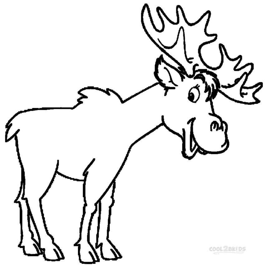 850x850 Printable Moose Coloring Pages For Kids Cool2bkids