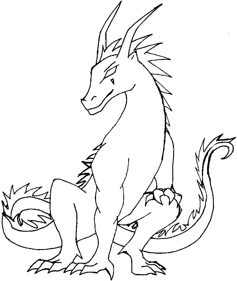 Cartoon Dragon Coloring Pages