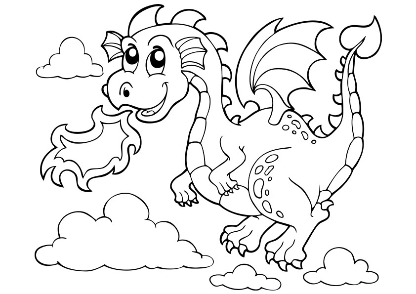 Free Printable Dragon Coloring Pages For Kids 842x595 Free Printable Dragon Coloring Pages For Kids