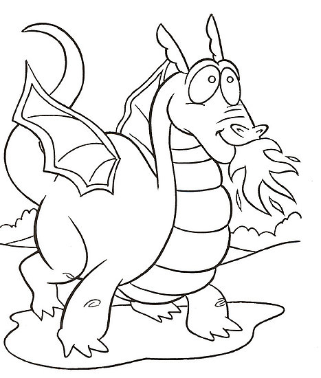 Cartoon Dragon Coloring Pages 467x550 Cartoon Dragon Coloring Pages