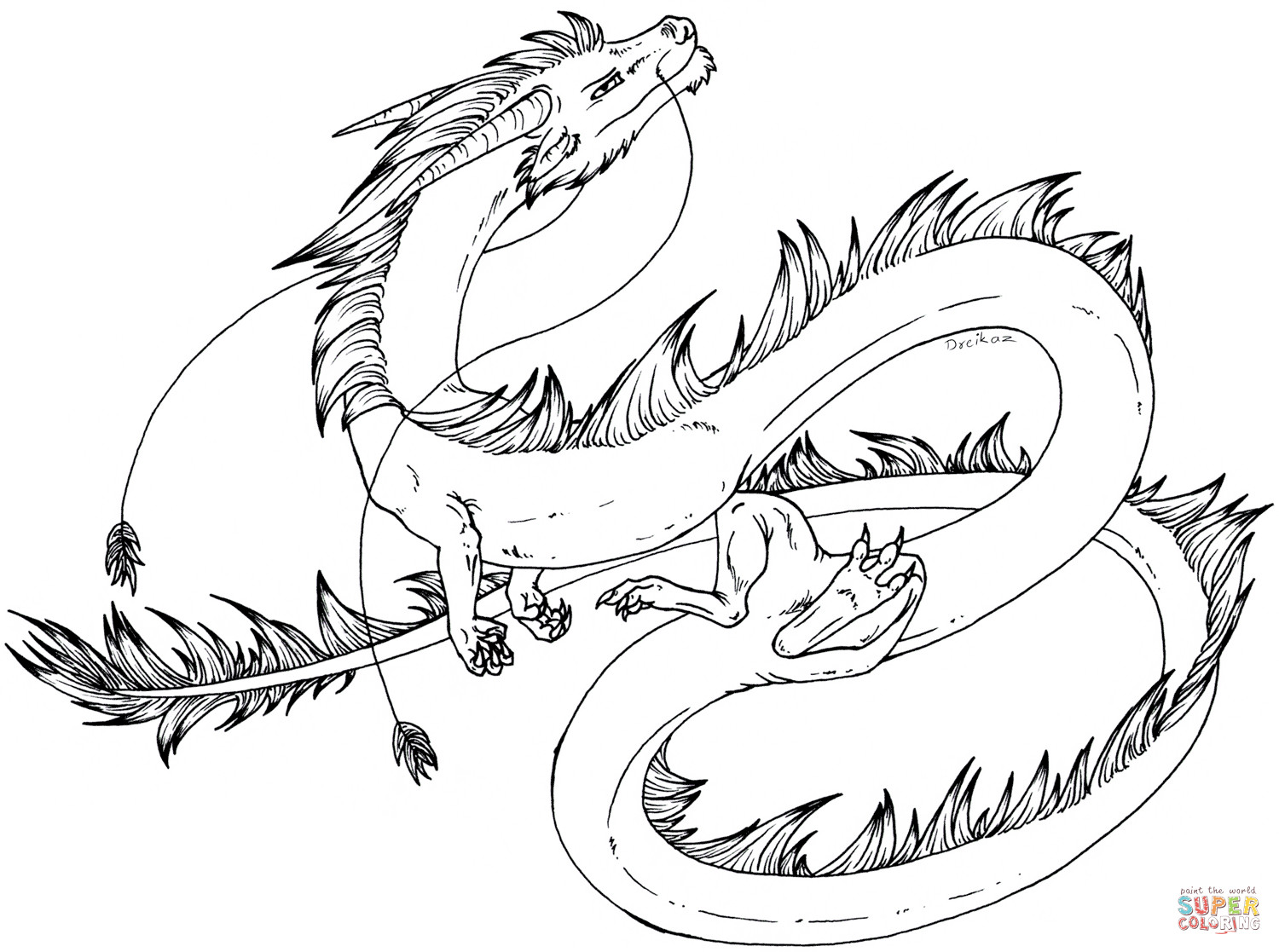 Cartoon Eastern Dragon Coloring Page Free Printable Pages Pleasing 1500x1117 Cartoon Eastern Dragon Coloring Page Free Printable Pages Pleasing