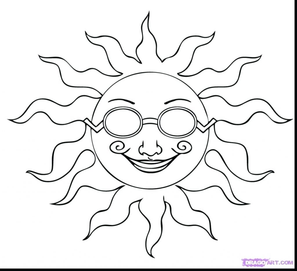 1024x933 Coloring Page ~ Sun And Moon Coloring Pages Fabulous Cartoon