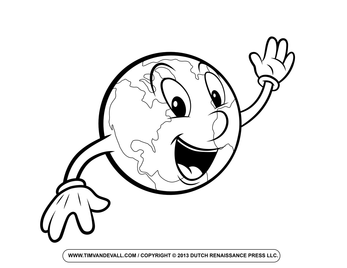 1200x927 Cartoon Earth Coloring Pages Clipart Panda