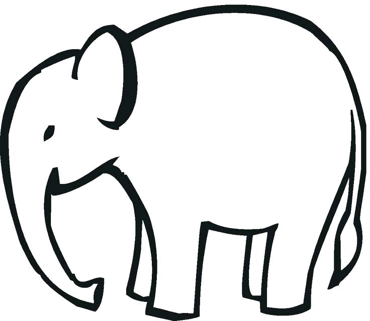 736x640 Cartoon Elephant Coloring Pages Easy Elephant Coloring Page