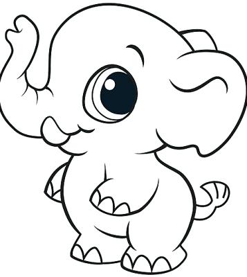 357x400 Idea Cartoon Elephant Coloring Pages For Baby Elephant Coloring