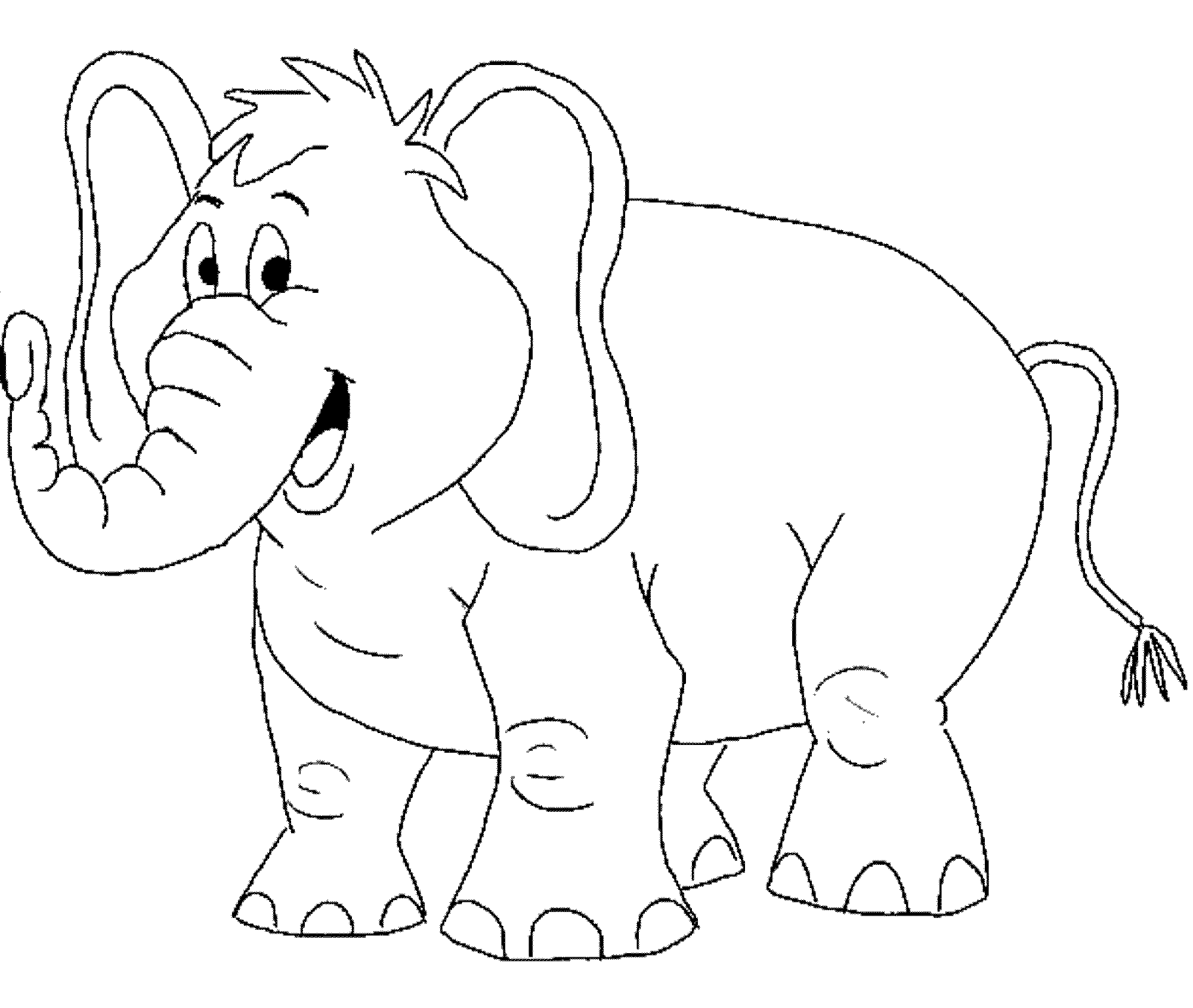 2000x1690 Letter E Is For Elephant Coloring Page