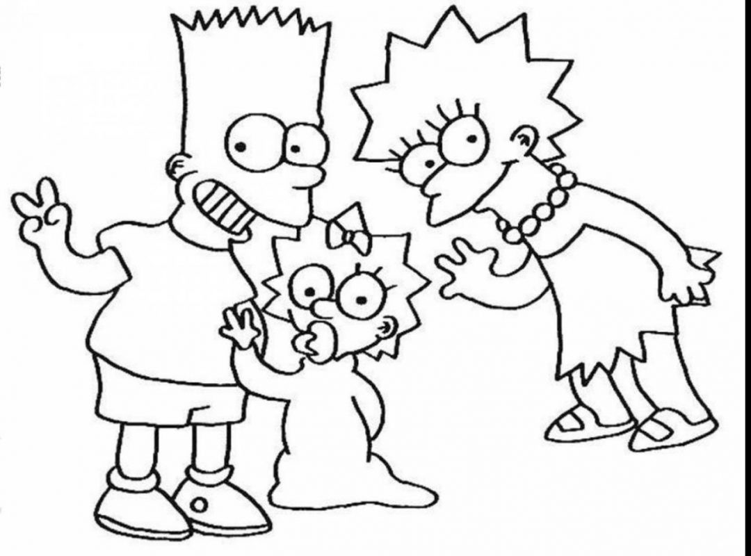 Maggie Simpson Coloring Colouring Pages The Simpsons Cartoon 1080x800 Maggie Simpson Coloring Colouring Pages The Simpsons Cartoon