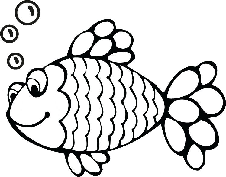 Cartoon Fish Coloring Pages 748x586 Cartoon Fish Coloring Pages