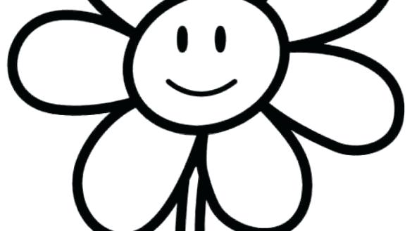 585x329 Flower Color Pages Cartoon Flower Coloring Pages To Color Flower