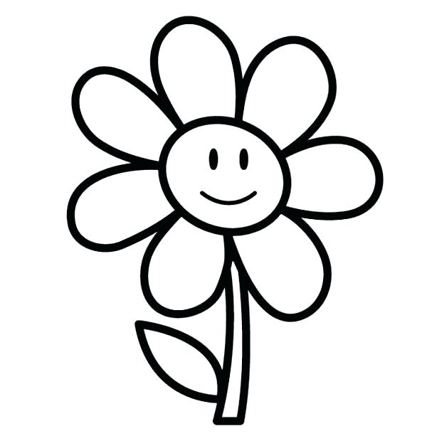 600x613 Cartoon Flower Coloring Pages Coloring Pages Collection