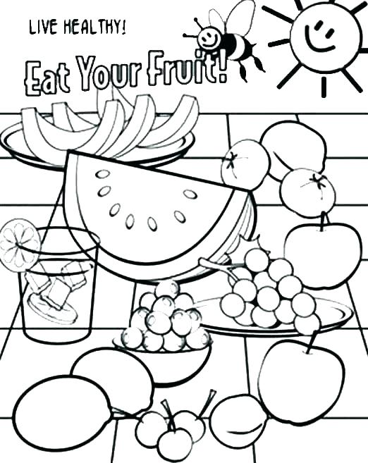 522x657 Cartoon Food Colouring Pages Junk Coloring Healthy For Kids