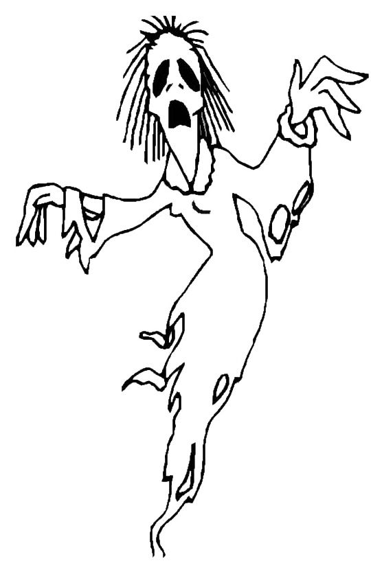 Cartoon Ghost Coloring Pages