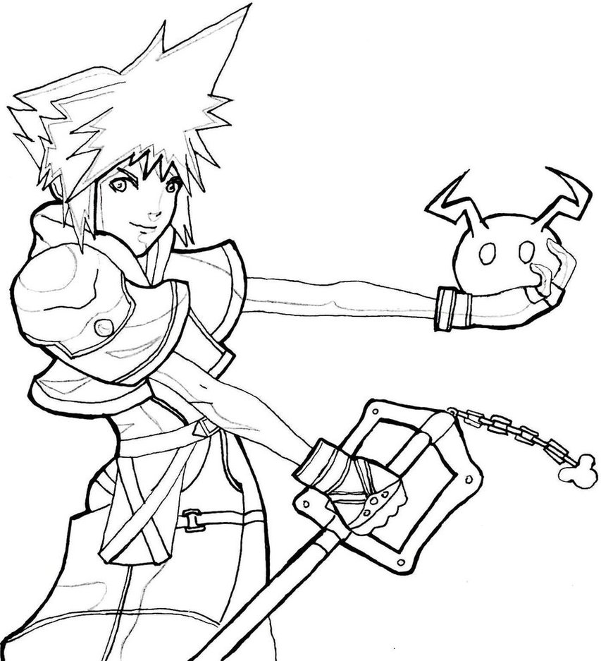 853x937 Kingdom Hearts Coloring Pages