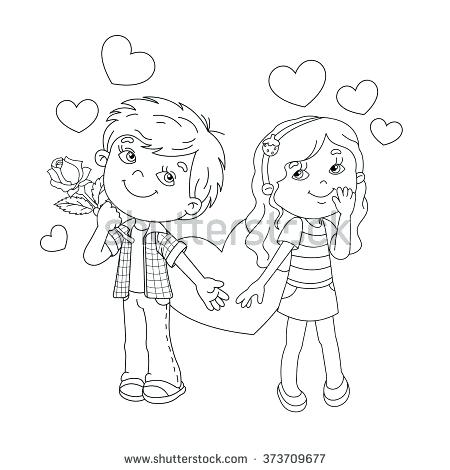 450x470 Boy And Girl Coloring Page Coloring Page Outline Of Cartoon Boy