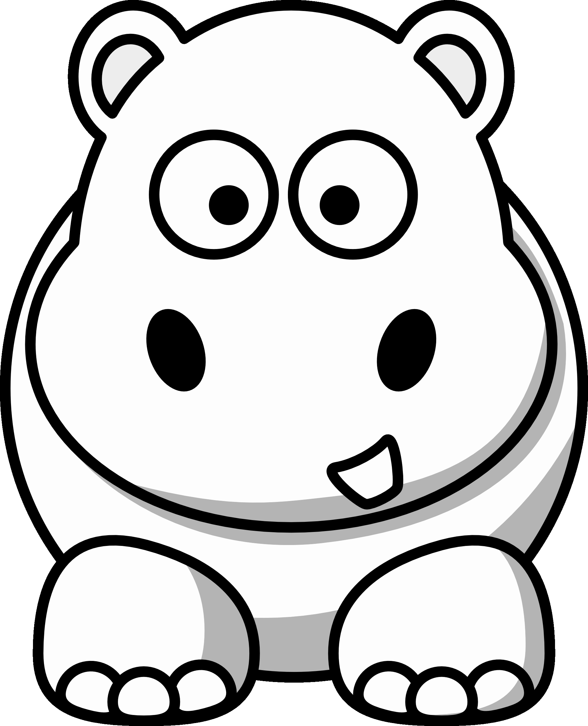 Cartoon Hippo Coloring Pages at GetColorings.com | Free printable ...