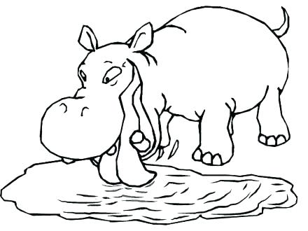Hippopotamus Coloring Page Sweet Pages Image Cartoon Hippopotamus 440x330 Hippopotamus Coloring Page Sweet Pages Image Cartoon Hippopotamus