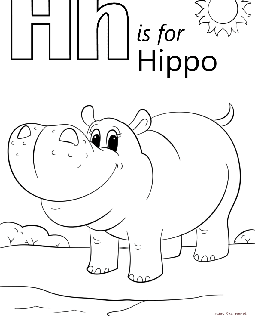Baby Hippo Coloring Page Cute Pages For Kids Singular Free Color 849x1050 Baby Hippo Coloring Page Cute Pages For Kids Singular Free Color