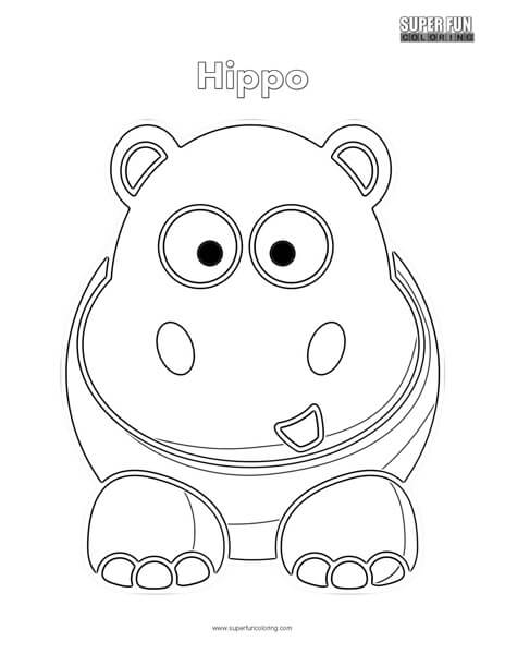 Cartoon Hippo Coloring Page 464x600 Cartoon Hippo Coloring Page