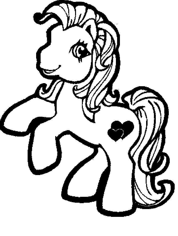 754x999 Cartoon Horses Coloring Pages
