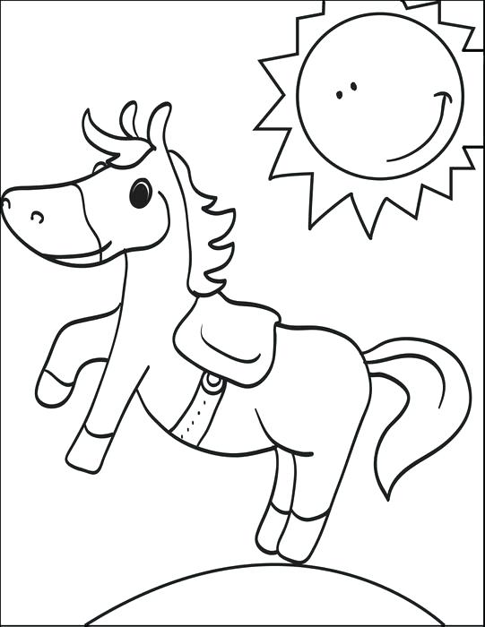 541x700 Horses Coloring Page