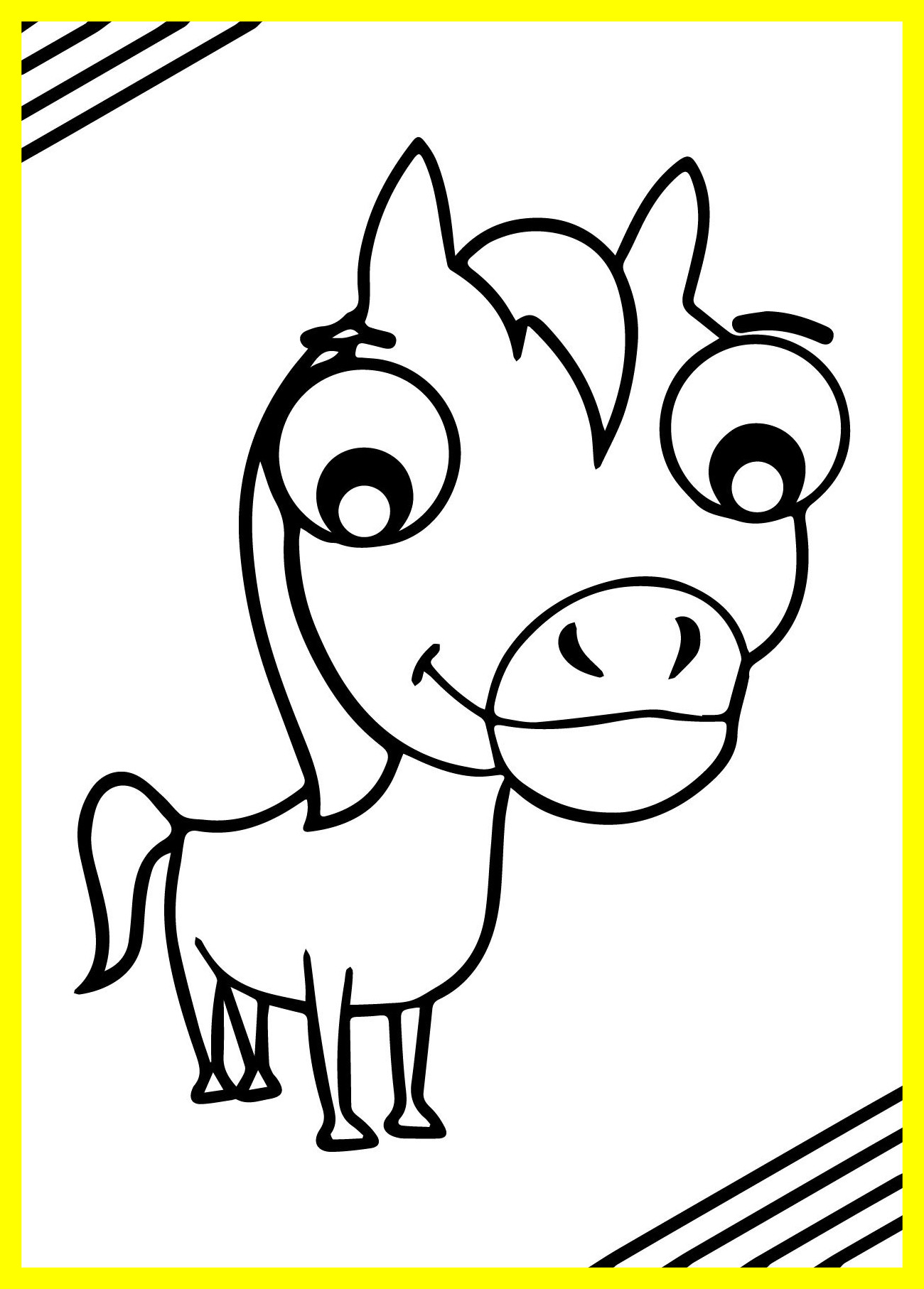 1300x1814 Awesome Cartoon Horse Drawing At Getdrawings For Personal Use