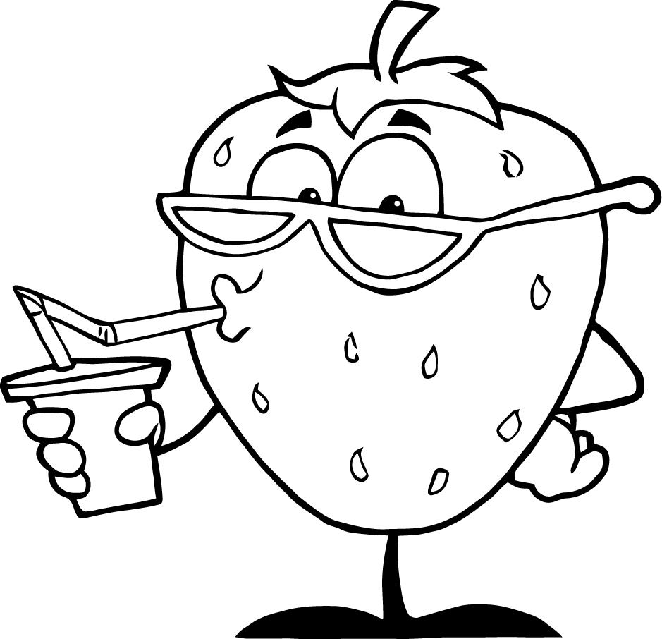 Coloring Page Of Cartoon Strawberry Juice Drink For Kids 939x906 Coloring Page Of Cartoon Strawberry Juice Drink For Kids