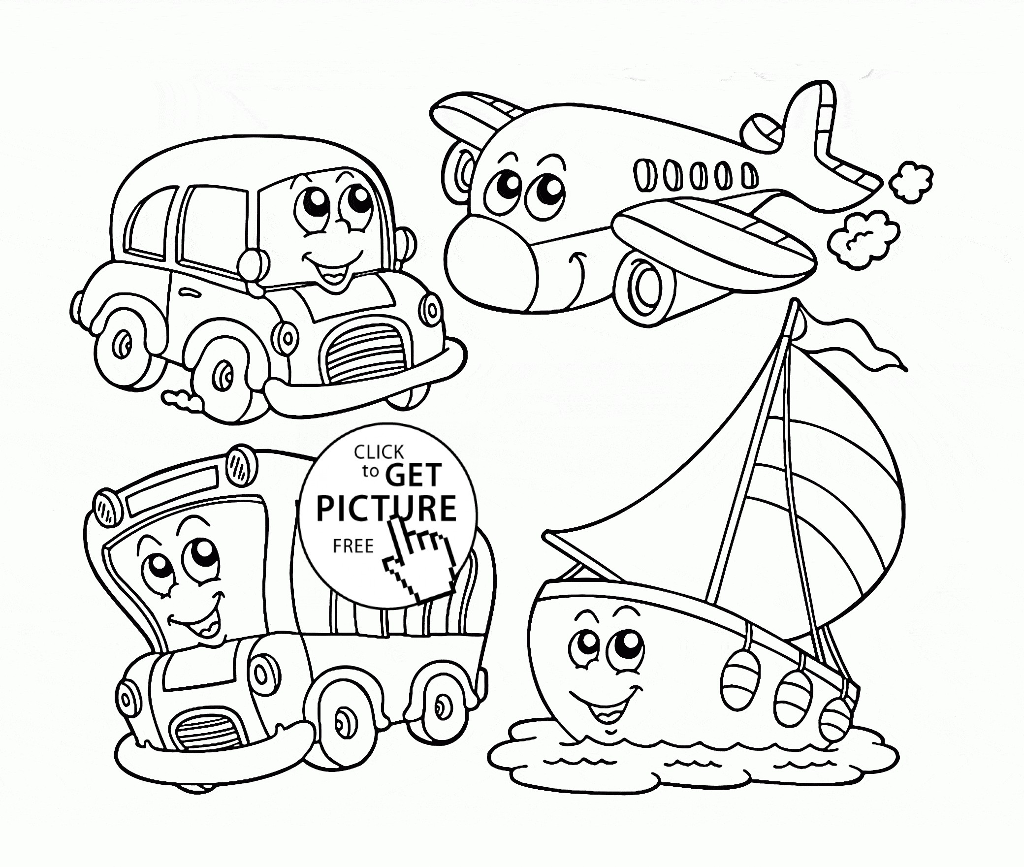 2080x1761 Transportation Coloring Pages Kinder New Cute Cartoon