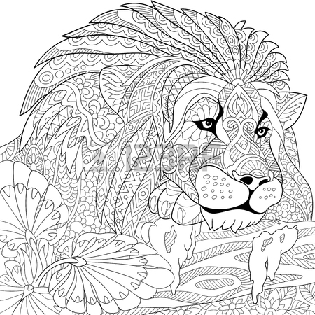 450x450 Stylized Cartoon Lion (Wild Cat, Leo Page