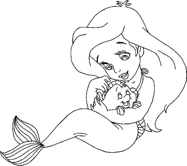 Mermaid Coloring Pages For Kids Cute Mermaid Coloring Pages 600x531 Mermaid Coloring Pages For Kids Cute Mermaid Coloring Pages