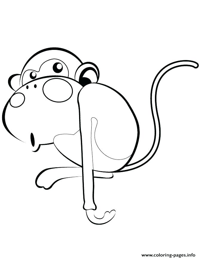 670x867 Cartoon Monkey Coloring Pages Monkey Coloring Book Also Cute
