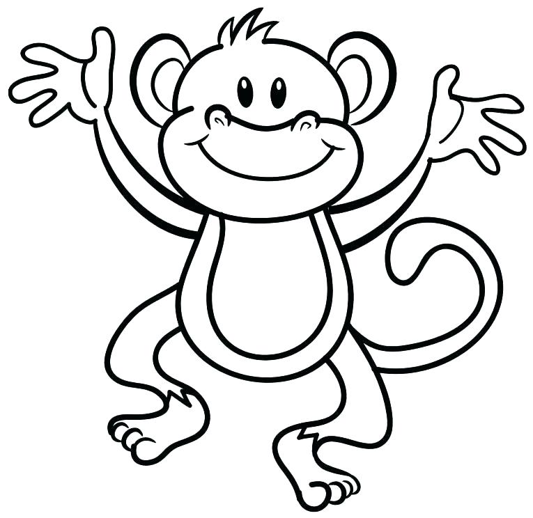 765x744 Coloring Pages Cartoon Cartoon Monkey Coloring Sheet Cartoon