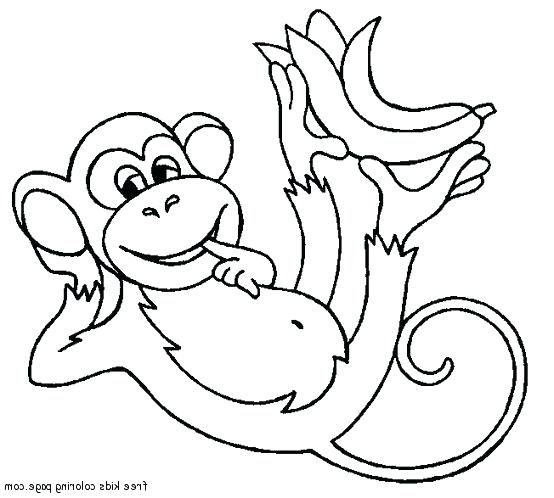 554x498 Monkey Coloring Pages Printable Free Printable Cartoon Coloring