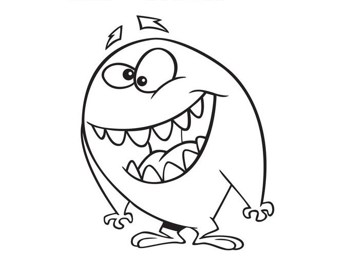 Cartoon Monster Coloring Pages at GetColorings.com | Free printable ...