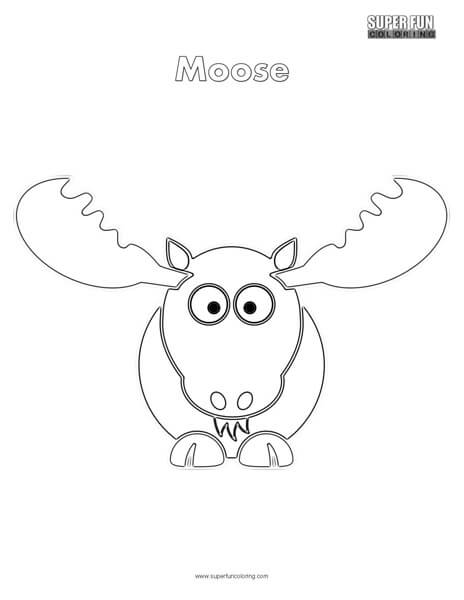 464x600 Cartoon Moose Coloring Page