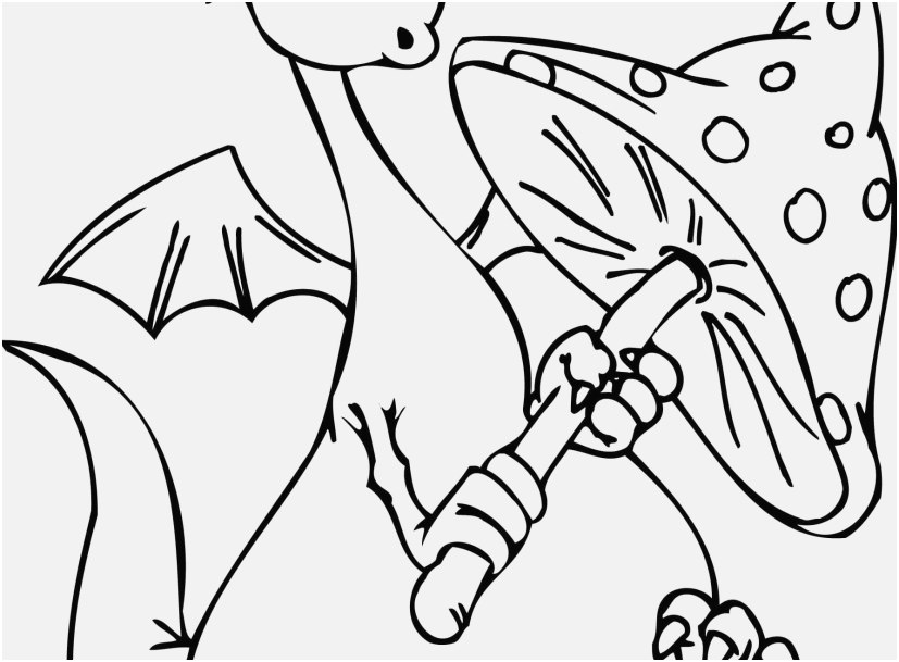 Mushroom Coloring Pages Footage Cartoon Dragon With A Mushroom 827x609 Mushroom Coloring Pages Footage Cartoon Dragon With A Mushroom