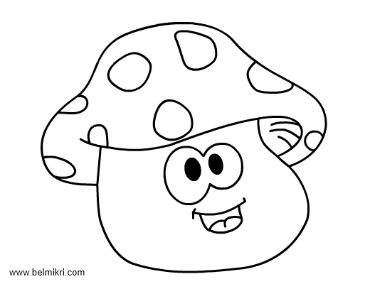 Printable Mushroom Coloring Pages 520x400 Printable Mushroom Coloring Pages
