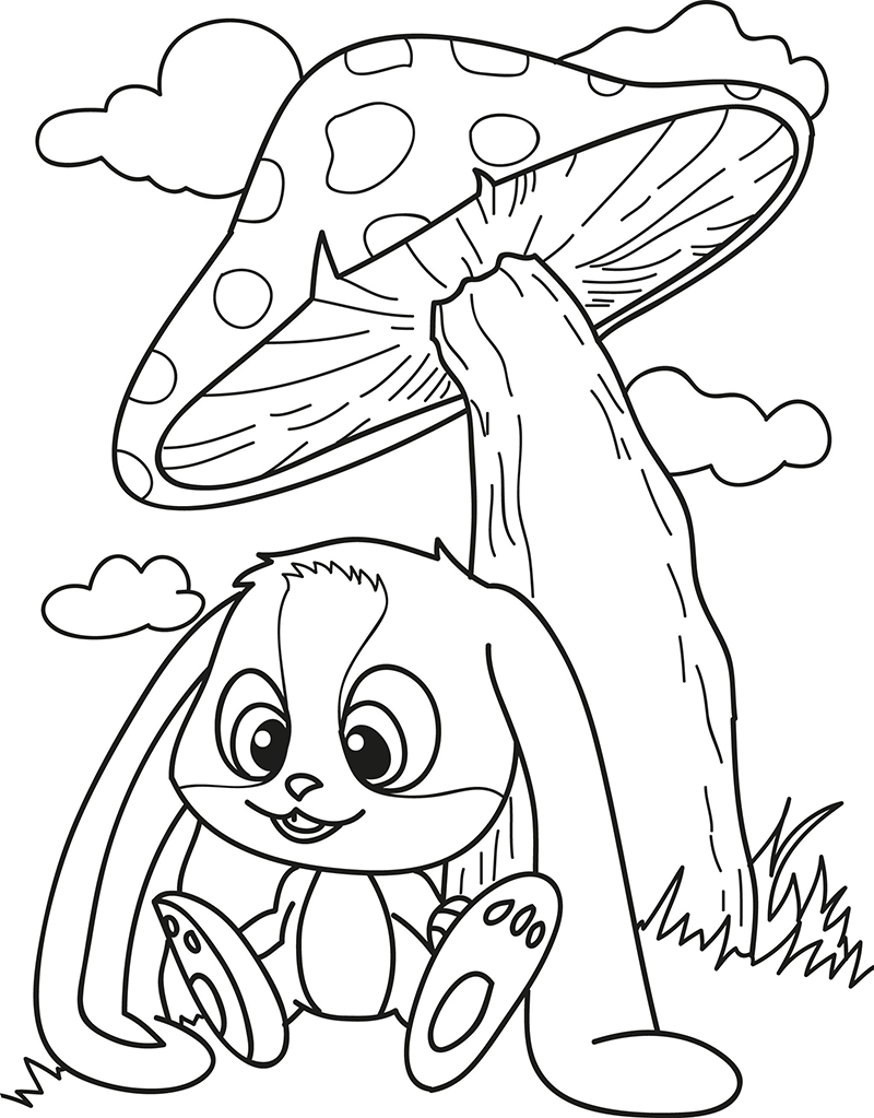 Download Or Print The Free Bunny Mushroom Coloring Page And Find 800x1023 Download Or Print The Free Bunny Mushroom Coloring Page And Find
