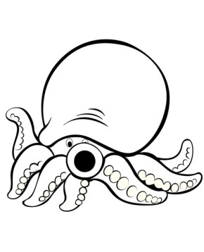 Printable Cartoon Octopus Coloring Page 290x358 Printable Cartoon Octopus Coloring Page