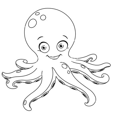 Cartoon Octopus Coloring Pages 380x400 Cartoon Octopus Coloring Pages