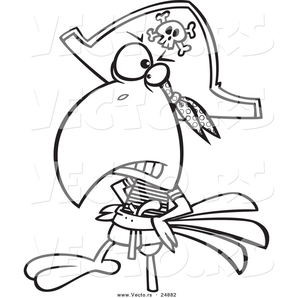 Vector Of A Cartoon Goofy Pirate Parrot With A Peg Leg 1024x1044 Vector Of A Cartoon Goofy Pirate Parrot With A Peg Leg